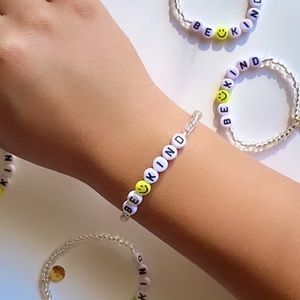 BE KIND bracelet kindness beaded bracelet jewelry stretch bead letter bracelet